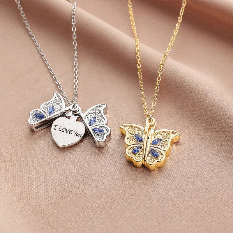 Colar Borboleta Feminino Banhado