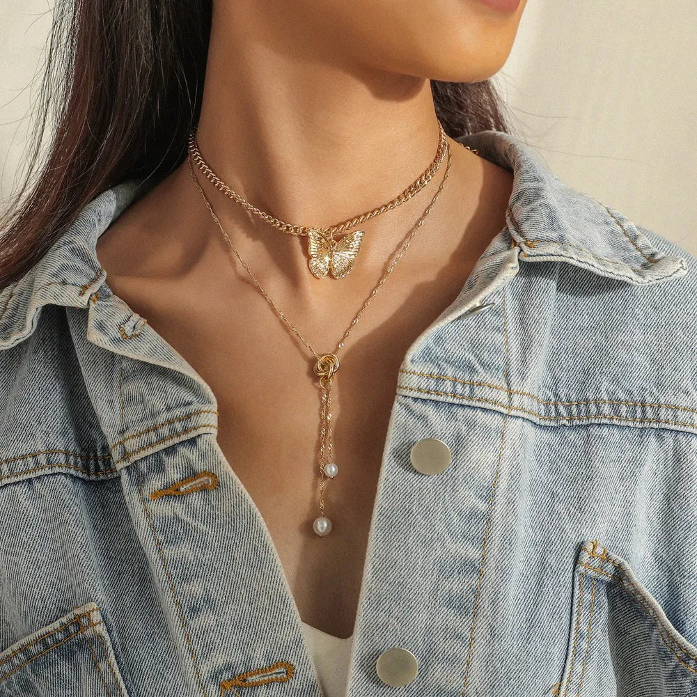 Colar Feminino de Luxo Aço Banhado
