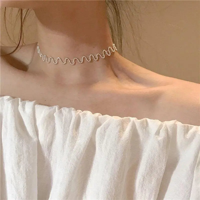 Colar Feminino de Luxo Aço Banhado