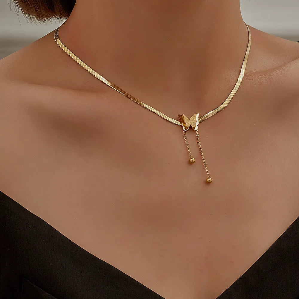 Colar Feminino de Luxo Aço Banhado