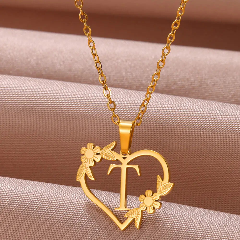 Colar Feminino Personalizado Inicial Banhado