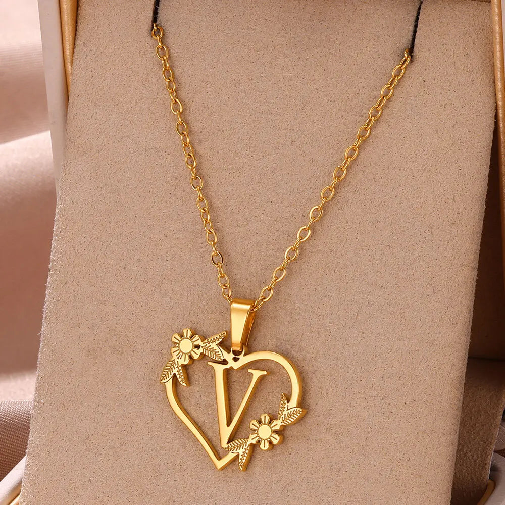 Colar Feminino Personalizado Inicial Banhado