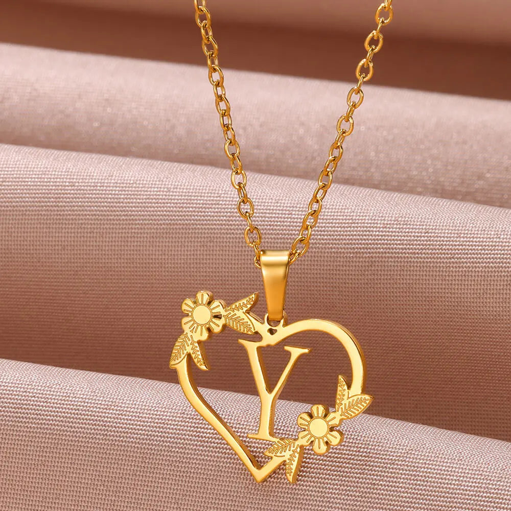 Colar Feminino Personalizado Inicial Banhado