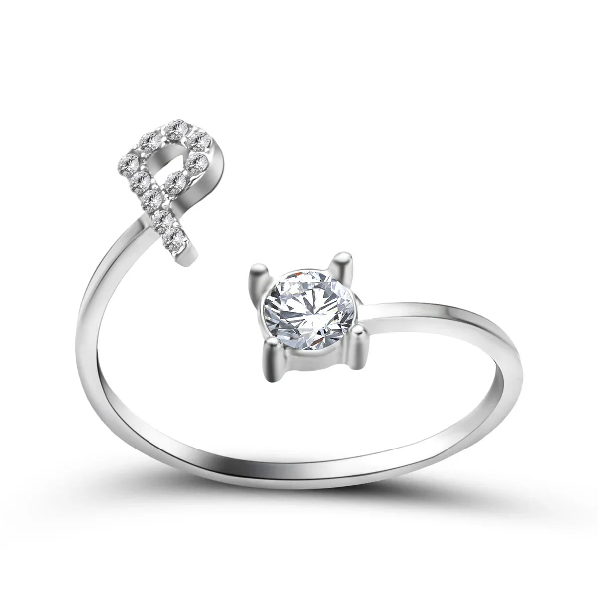Anel Life Feminino Ajustável Inicial Cravejada