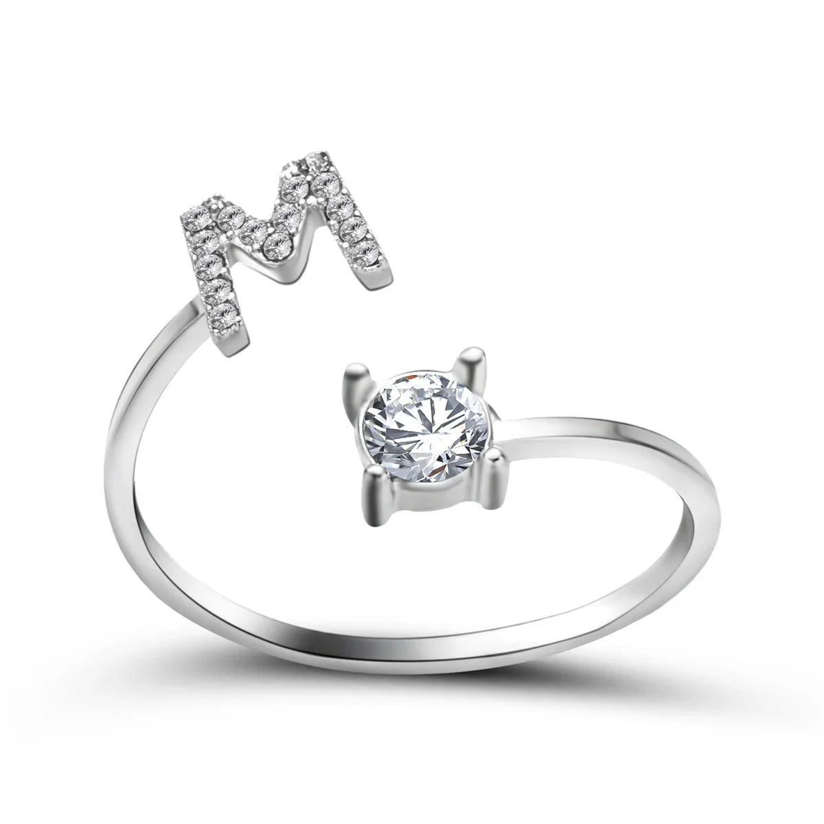 Anel Life Feminino Ajustável Inicial Cravejada