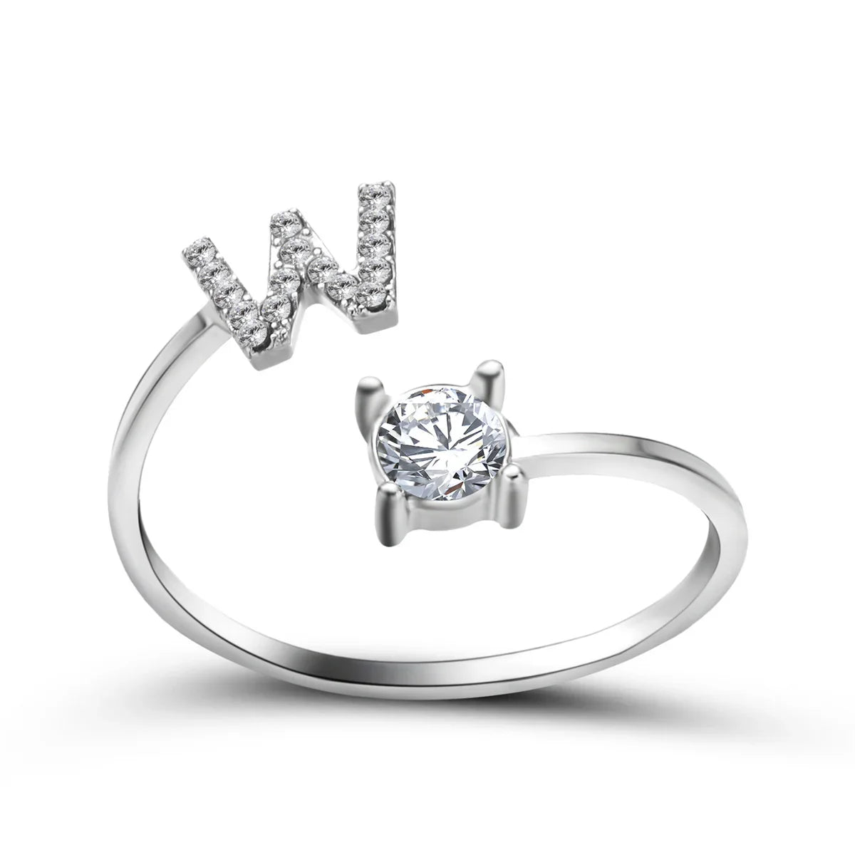 Anel Life Feminino Ajustável Inicial Cravejada