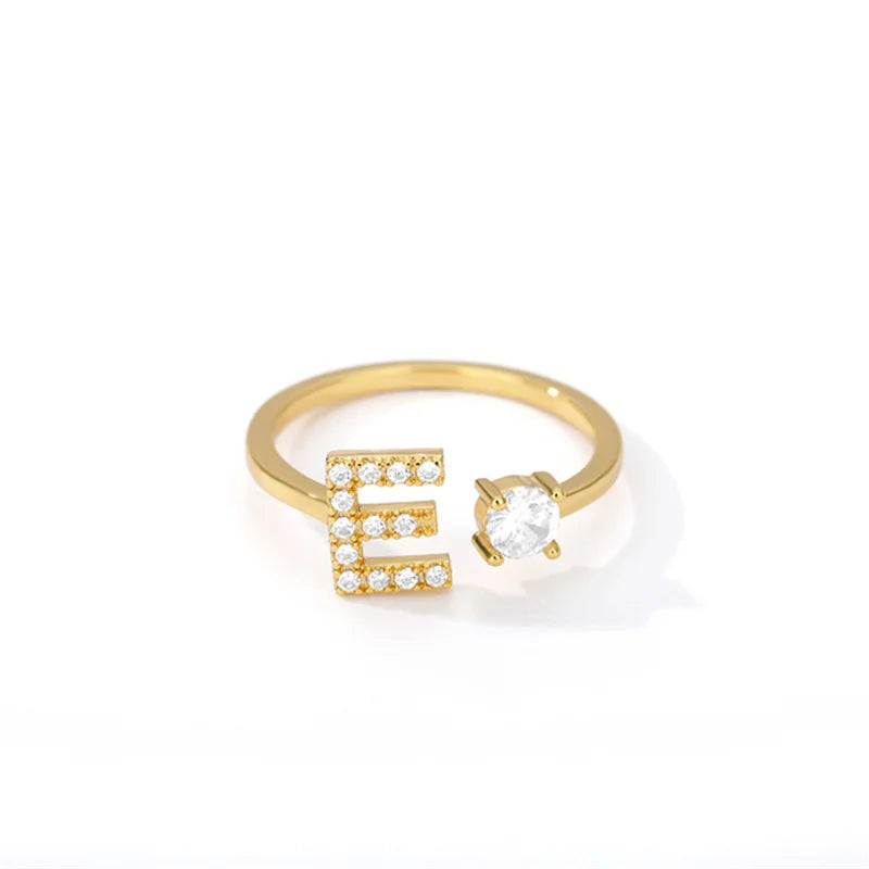 Anel Life Feminino Personalizado Inicial + Joia Cravejada