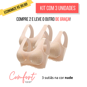 Kit 3 Unidades - Sutiã Comfort Plus™ 5D - Frete Grátis