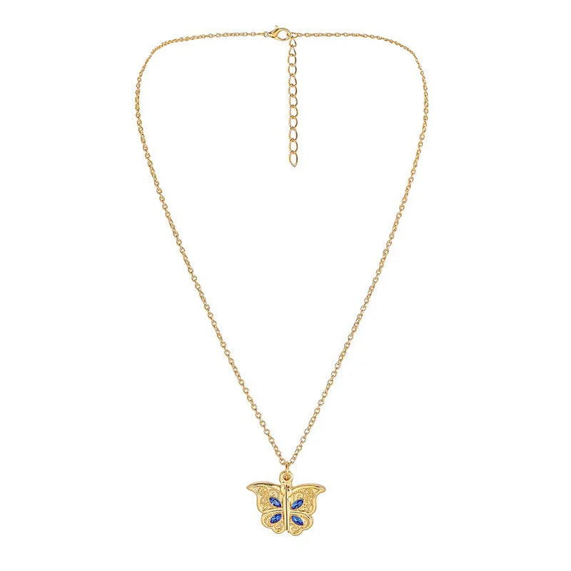 Colar Borboleta Feminino Banhado