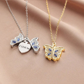 Colar Borboleta Feminino Banhado