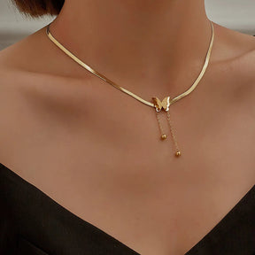 Colar Feminino de Luxo Aço Banhado