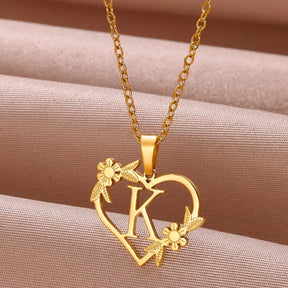 Colar Feminino Personalizado Inicial Banhado