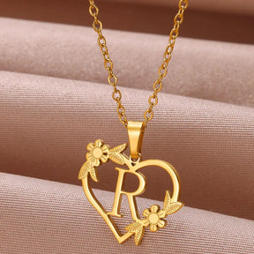 Colar Feminino Personalizado Inicial Banhado