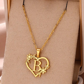 Colar Feminino Personalizado Inicial Banhado