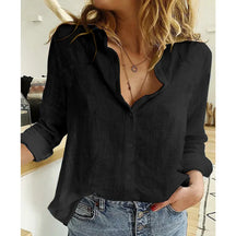 Camisa Feminina de Linho Manga Longa - Yasmin