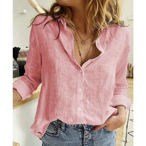 Camisa Feminina de Linho Manga Longa - Yasmin