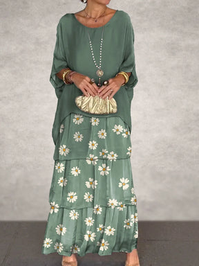 Vestido Longo com Bordas Delicadas - Ésme